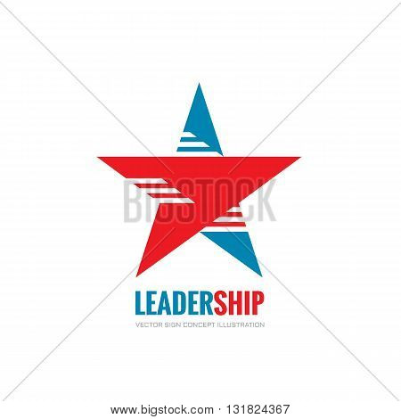 Leadership - vector logo concept illustration. Abstract star vector logo sign. USA star concept symbol. Decorative design element.