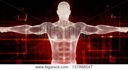 Biomedical Engineering or Biology Medical Bioligcal Concept 3d Illustration Render