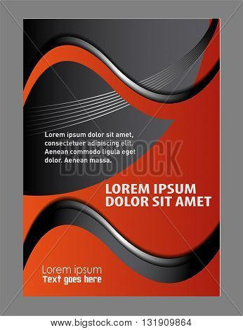 Vector abstract curved space vector background illustration