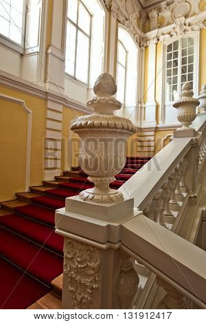 Pilsrundale Latvia - May 28 2016.; Interior of Rundale palace. Rundale palace is one of the most outstanding monuments of Baroque and Rococo art in Latvia.