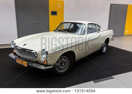 Cracow Poland - May 21 2016: Volvo 1800 S Displayed At 3rd Edition Of Moto Show In Krakow. Poland.ex