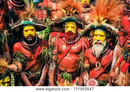 Three Men In Papua New Guinea