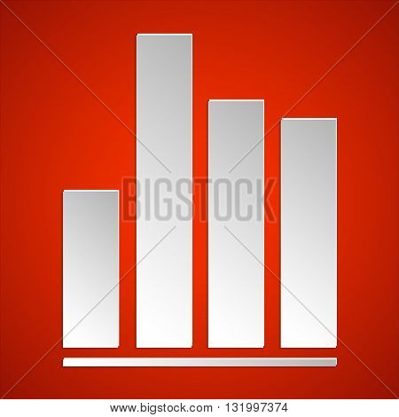 Graph icon vector. Up chart graph icon. Analytics and statistics sign.