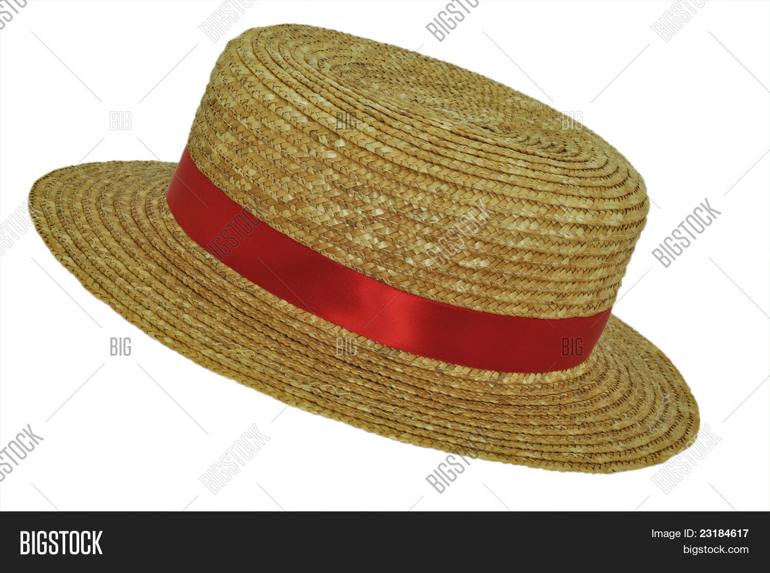 Straw Hat Red Ribbon Image & Photo (Free Trial) Bigstock