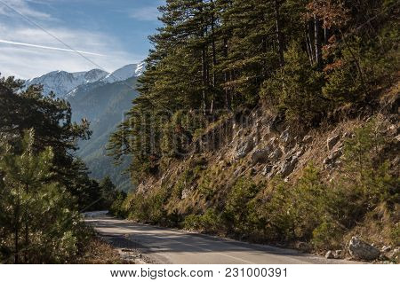 Road In Mount Olympus National Park, Greece