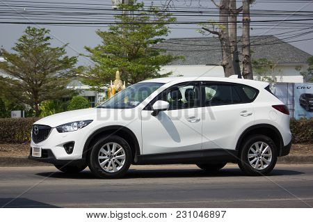 Chiang Mai, Thailand -february 27 2018: Private Car, Mazda Cx-5,cx5. On Road No.1001, 8 Km From Chia