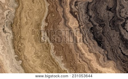 Texture Of Roots Of Tree With Wavy Lines And Age Rings. Colored Abstract Background. 2d Illustration