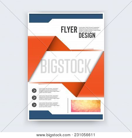 Abstract Flyer Design Background. Brochure Template. Can Be Used For Magazine Cover, Business Mockup
