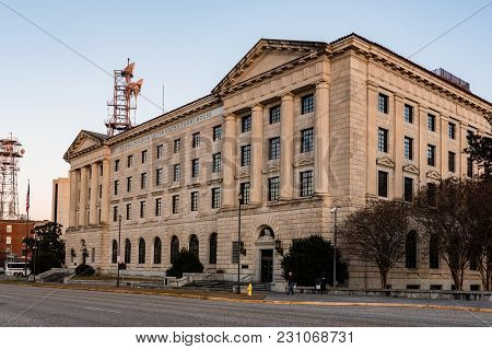 Montgomery, Alabama, Usa - January 15, 2018: The Historic Portion Of The Frank M. Johnson Jr. Federa