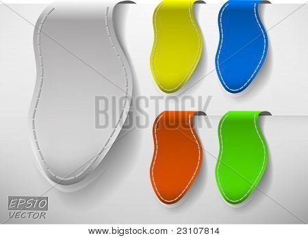 adesivo colorato realistico per il tuo testo vettoriale