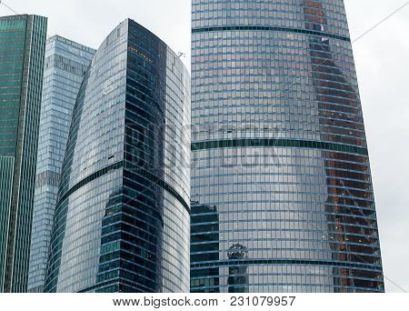 Moskow, Russia - July 29, 2017: Moscow-city International Business Center Against The Background Of 