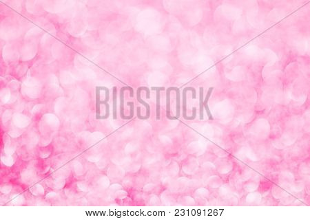 Pink Glitter Background. Abstract Texture. Concept Of Romance Flower Petal