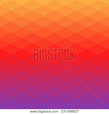 Abstract Poligonal Background Of Rhombus. Geometry Triangle, Mosaic Illustration With Gradient Color