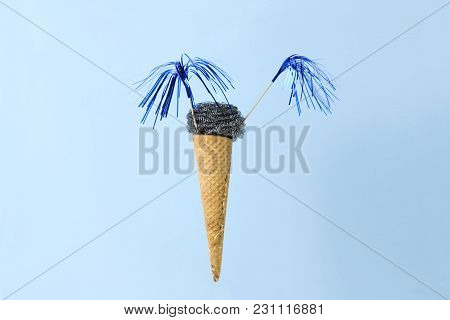 Metallic Scouring Pad Ice Cream