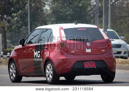 Chiang Mai, Thailand -february 27 2018: Private Car, Mg3 Product From British Automotive. Photo At R