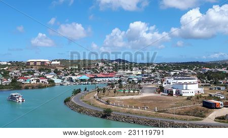 Antigua Saint John´s From The Perspective Of The Cruise Terminal Saint Johns