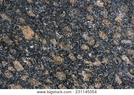 Background, Texture - Surface Of Slab Of Gray Granite With Pink Splashes