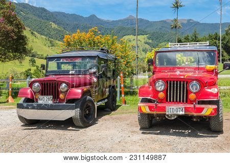 Salento March 2018 These Old Willys Jeeps Parked At The Entrance Of Cocora Valley In Salento Colombi