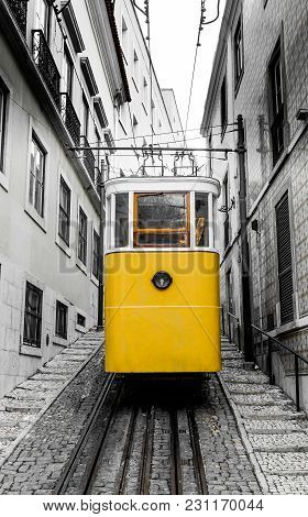 Ascensor Do Lavra Funicular Lisbon Portugal Picture
