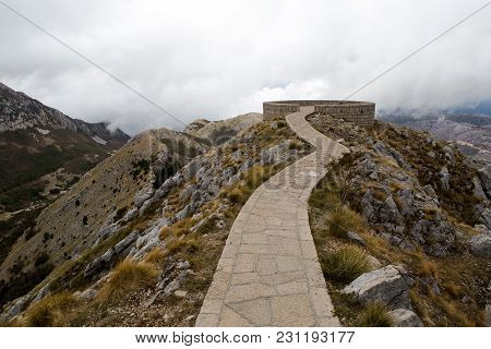 Mountain Lovcen In Montenegro With The Mausoleum Site
