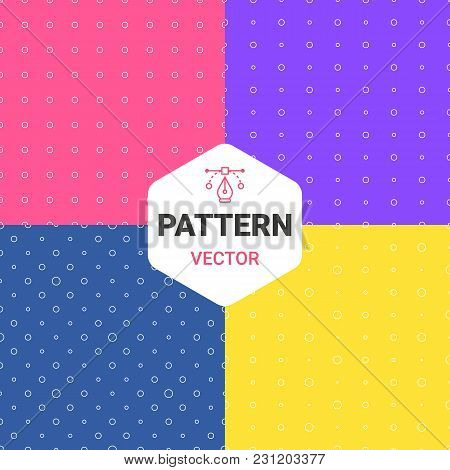 Colorful Pattern Of Multiples Dots. Set Backgrounds. Vector Illustration. May Use For Paper, Textile