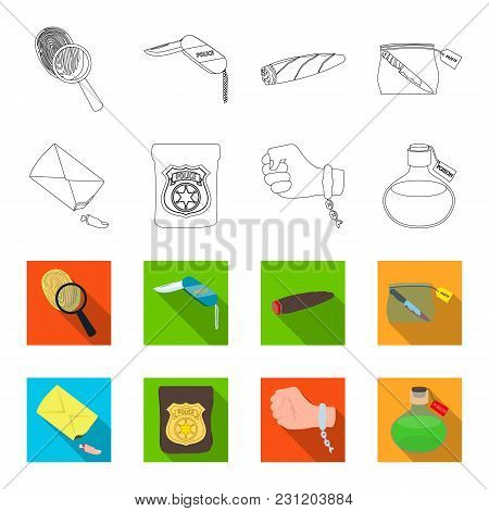 The Detective's Badge, The Handcuff On The Criminal's Hand, The Stump Of The Finger In The Bag, The 