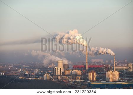 Pollution Over City Of Ulaanbaatar In Winter Mongolia