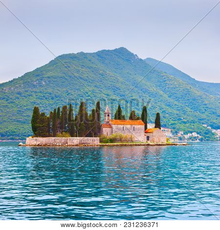 St. George Island (Sveti Dorde) in the Kotor Bay near Perast town, Montenegro - Water landscape