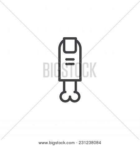 Severed Finger Outline Icon. Linear Style Sign For Mobile Concept And Web Design. Human Body Part Si