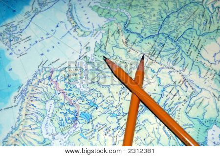 Carte et crayon