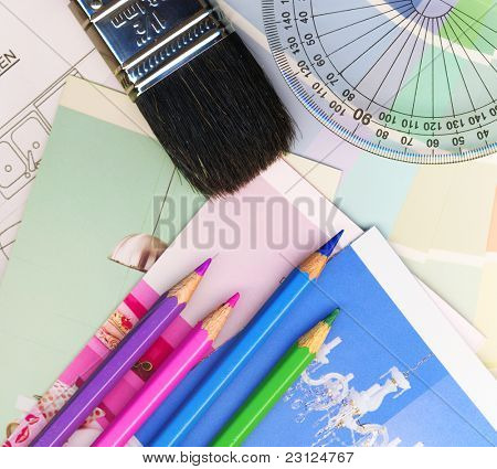 piani e campioni di colore