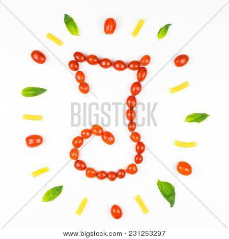 Italian Food Eating Pattern With Letter 