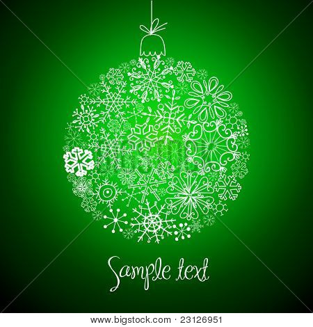   Christmas decorative ball made of snowflakes