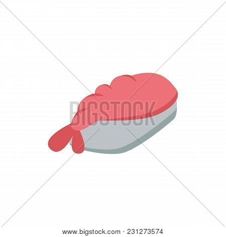 Ebi Nigiri Icon Flat Symbol. Isolated  Illustration Of  Icon Sign Concept For Your Web Site Mobile A