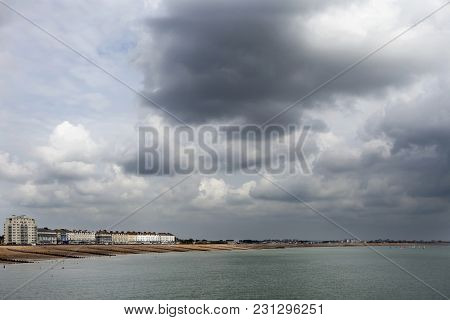 Eastbourne, East Sussex, England - May 29 - Panoramic View Of The Pier At Eastbourne, East Sussex, E