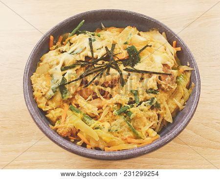 Japanese Food, Katsudon, Fried Pork With Egg