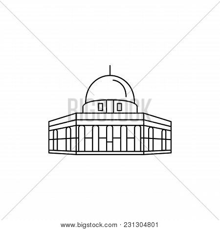 Mosque Icon. Outline Mosque Vector Icon For Web Design Isolated On White Background