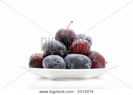 Plums On Dish