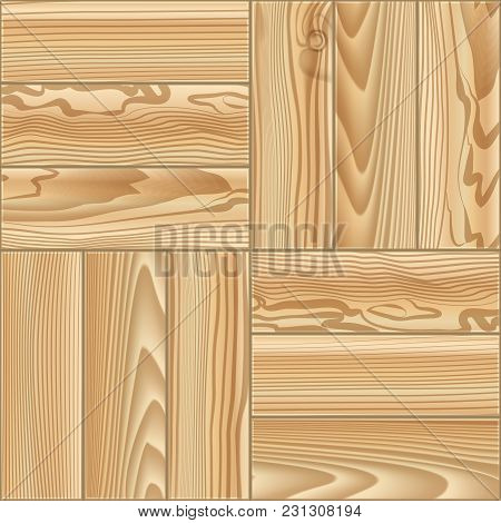 Wood Floor Parquet Vector Seamless Pattern Illustration