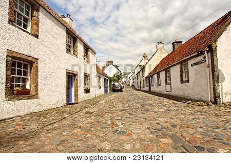 Régi utcákat és házakat Culross, Fife, Scotland