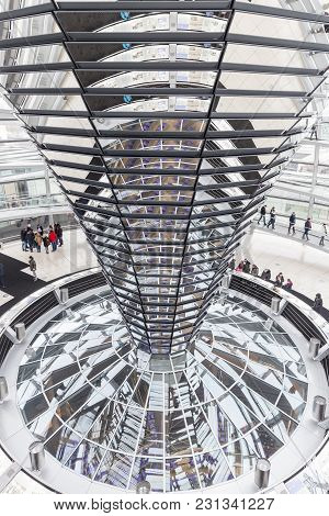 People Visit Reichstag Dome