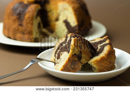 Homemade Banana Chocolate Bundt Cake Ready To Serve