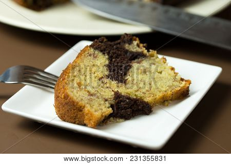 Homemade Banana Chocolate Bundt Cake Ready To Serve