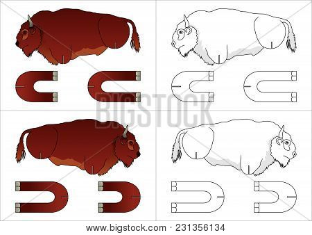 Template Toy Aurochs Made Of Paper For Children