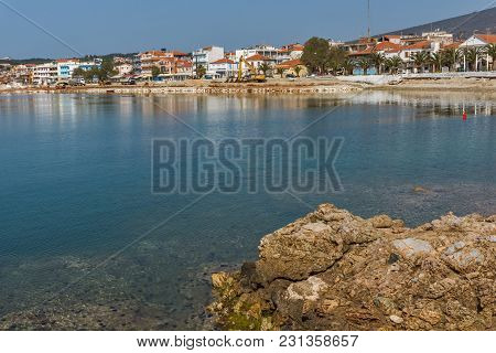 Coastline Of Town Of Limenaria, Thassos Island, East Macedonia And Thrace, Greece