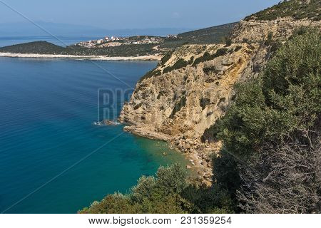 Amazing Small Beach With Blue Waters In Thassos Island, East Macedonia And Thrace, Greece