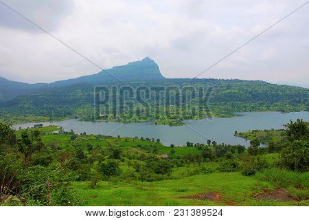 Long Shot Of Tung Fort, Maharashtra, India