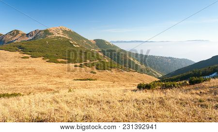 Mountain Landscape In The Vratna Valley At The National Park Mala Fatra, Slovakia, Europe.