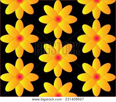 Bright Flowers Can Create A Summer Atmosphere Of Your Work.