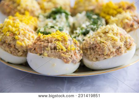 Homemade Stuffed Eggs, Perfect Easter Party Snack.